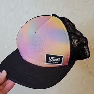 Vans Pastel Rainbow Fade Trucker Hat with Black Brim